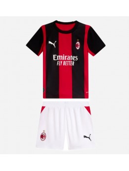 Billige AC Milan Hjemmedraktsett Barn 2026-27 Kortermet (+ Korte bukser)